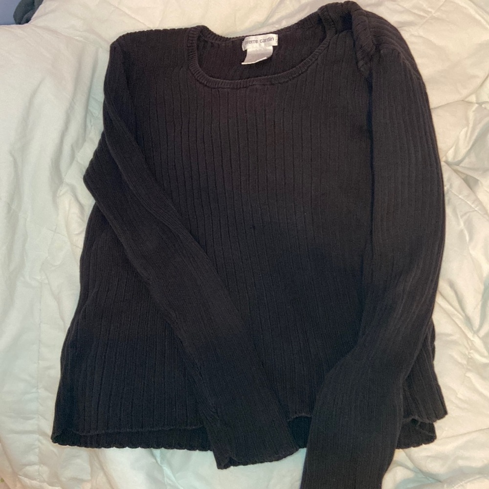 Pierre Cardin love sleeve ribbed sweater